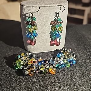Beaded Earrings and Bracelet Set